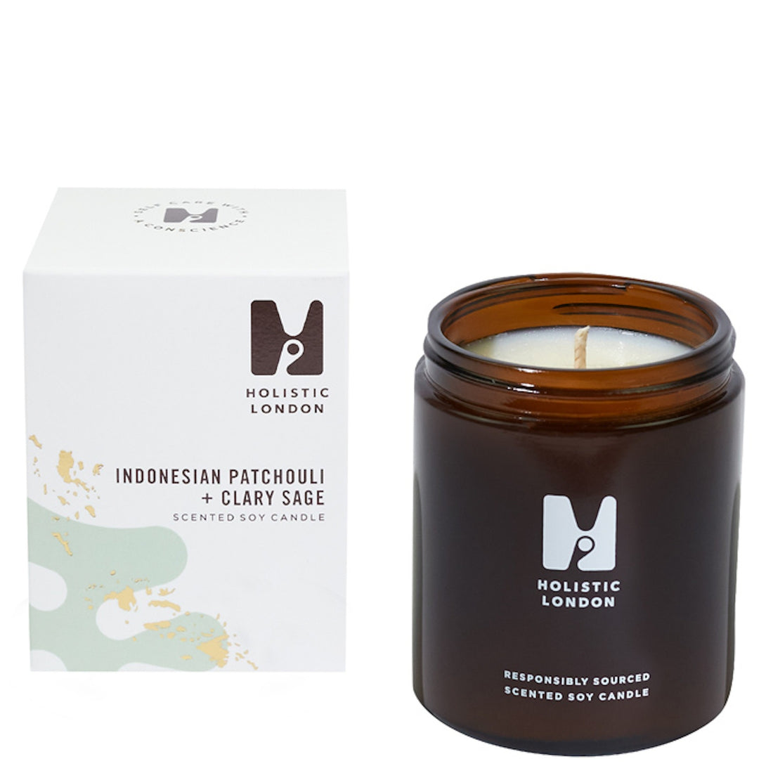 Indonesian Patchouli And Clary Sage Medium Candle 