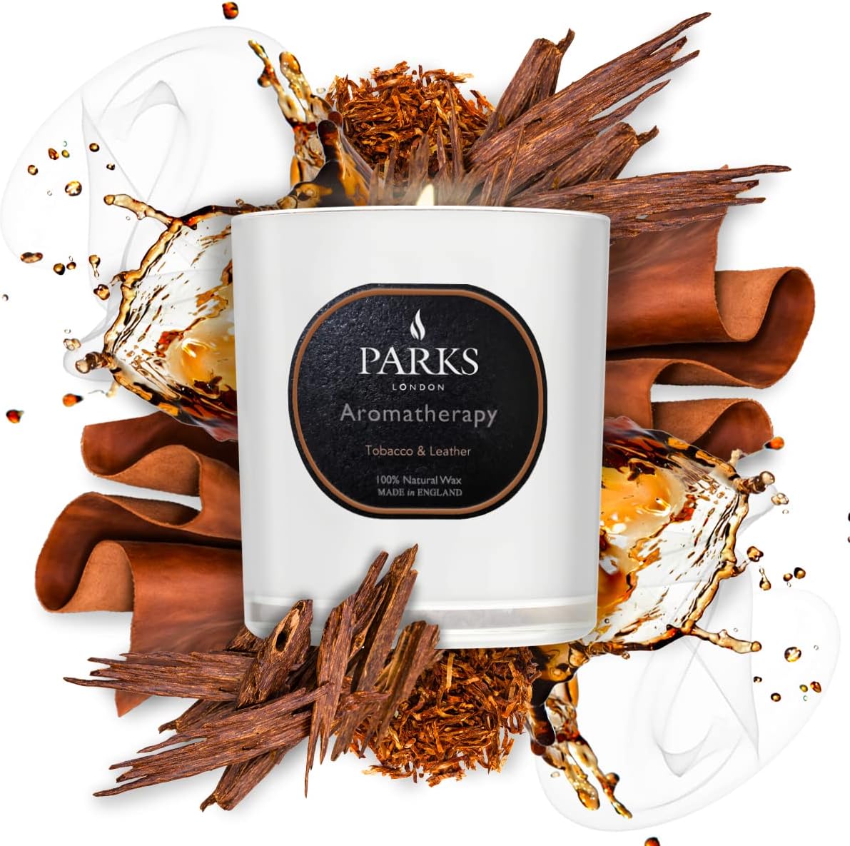 Aromatherapy Tobacco &amp; Leather Candle 220g ThePerfumeWorld